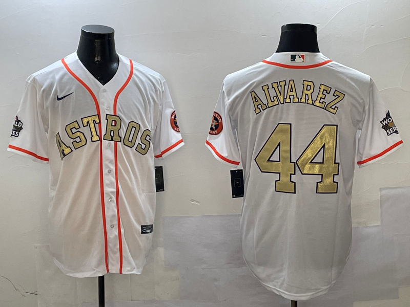 Men's Houston Astros Yordan Alvarez #44 White Jersey